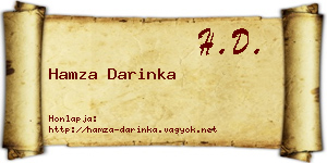 Hamza Darinka névjegykártya